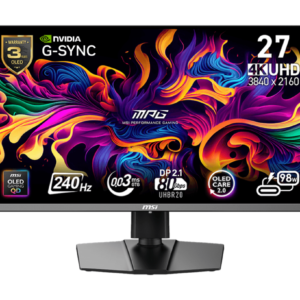 微星MPG272URX 27英寸QD-OLED 4K显示器240Hz HDMI2.1 DP2.1