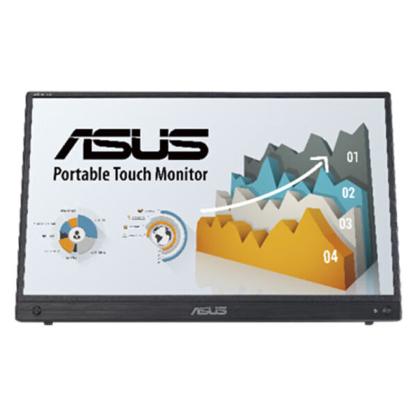 华硕MB16AMTR 15.6英寸IPS FHD 便携式显示器 60Hz 10点触控 内置电池 内置音箱 可折叠支架 MiniHDMI