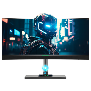 泰坦军团M34E9R 34英寸准4K曲面电竞显示器OLED带鱼屏175Hz 0.03ms HDR400电竞显示屏 10.7亿色 无线充电底座 KVM