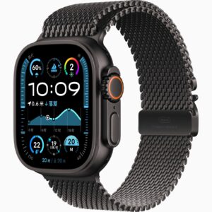 Apple Watch Ultra 2 黑色 米兰尼斯表带  黑色 （Neutral）,M