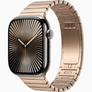 Apple Watch Series 10 原色钛 46mm GPS+Cellular   不锈钢 链式 金色