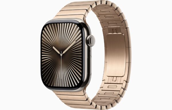 Apple Watch Series 10 原色钛 46mm GPS+Cellular   不锈钢 链式 金色