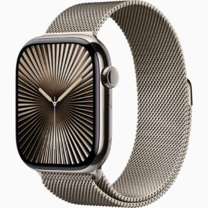 Apple Watch Series 10 原色钛 46mm GPS+Cellular   不锈钢 米兰尼斯 原色 M/L
