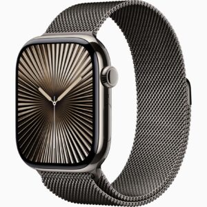 Apple Watch Series 10 原色钛 46mm GPS+Cellular   不锈钢 米兰尼斯 石板色 M/L