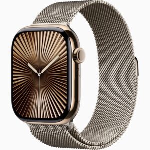 Apple Watch Series 10 金色钛 46mm GPS+Cellular   不锈钢 米兰尼斯 原色 M/L