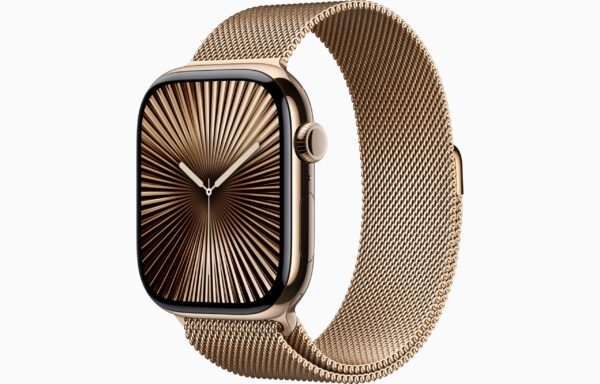Apple Watch Series 10 金色钛 46mm GPS+Cellular   不锈钢 米兰尼斯 金色 S/M