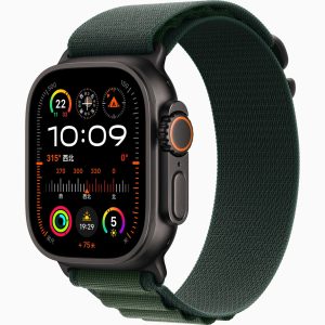 Apple Watch Ultra 2 黑色 高山回环式表带 暗绿色 （dark-green）,L