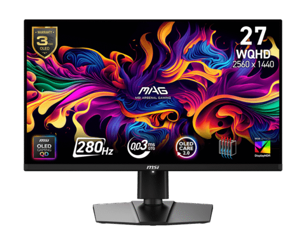 微星 MAG 271QP QD-OLED X28 显示器 黑色