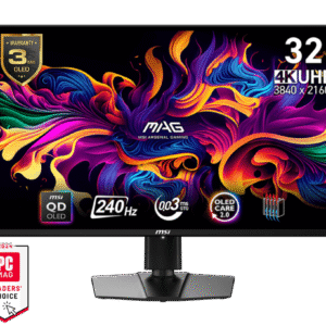 微星 MAG 321UPX QD-OLED 显示器 黑色