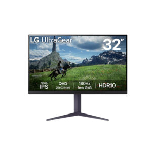 LG 32GS85Q 31.5英寸 NanoIPS 2K显示器 180Hz原生 1ms FreeSync G-Sync 满血版 高刷游戏电竞显示屏