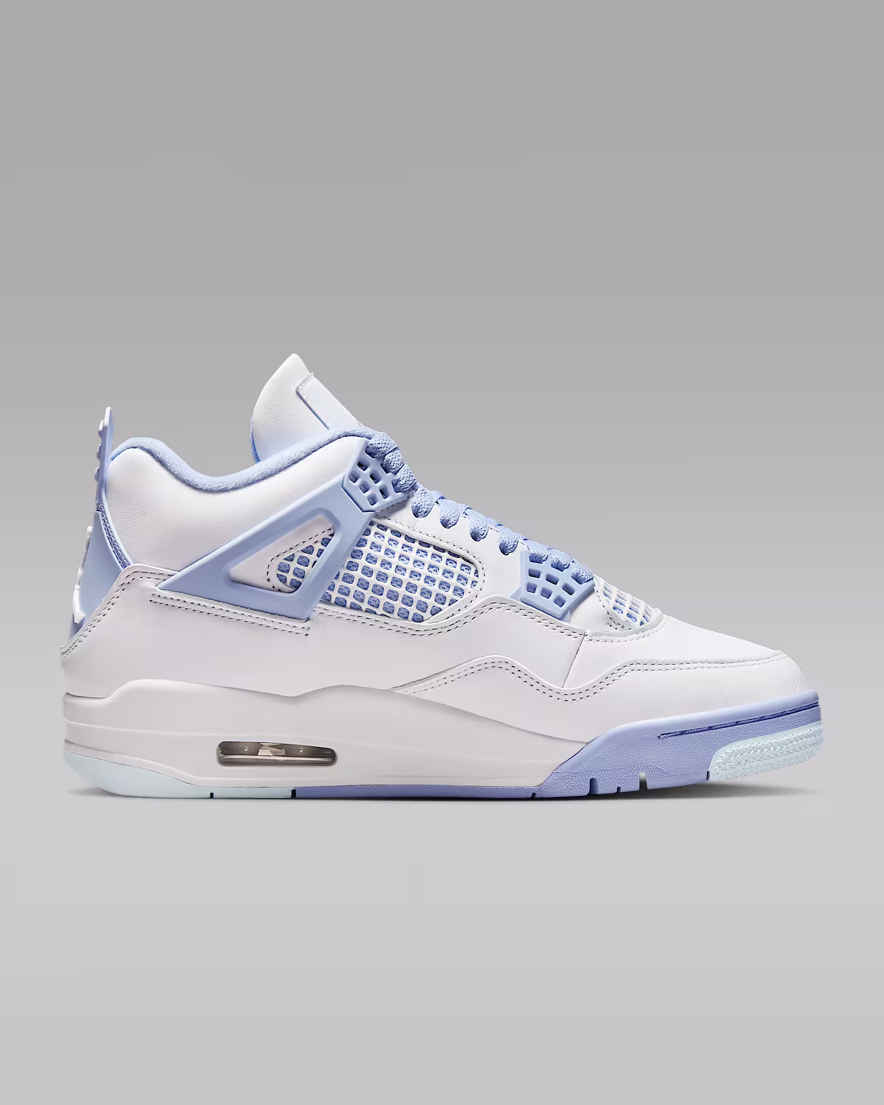 Air Jordan 4 Retro "Aluminum" （woman White/Purple Blue/Oil Green/Aluminum Blue）