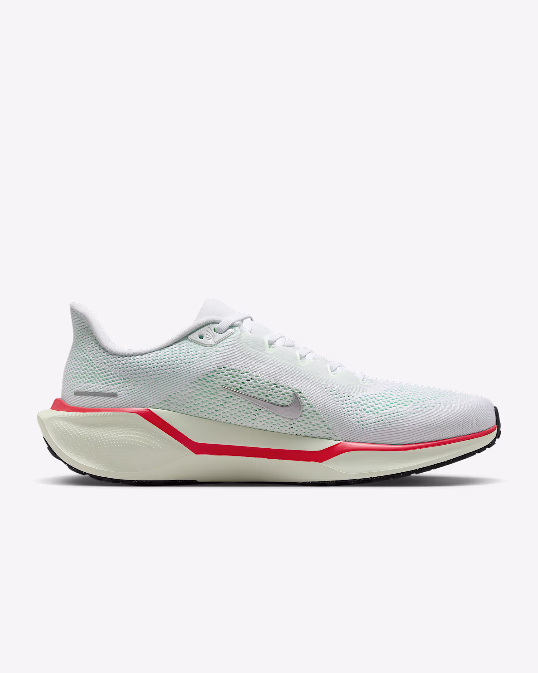 Nike Pegasus 41 （man White/Slight Green/Bright Crimson/Metallic Silver）