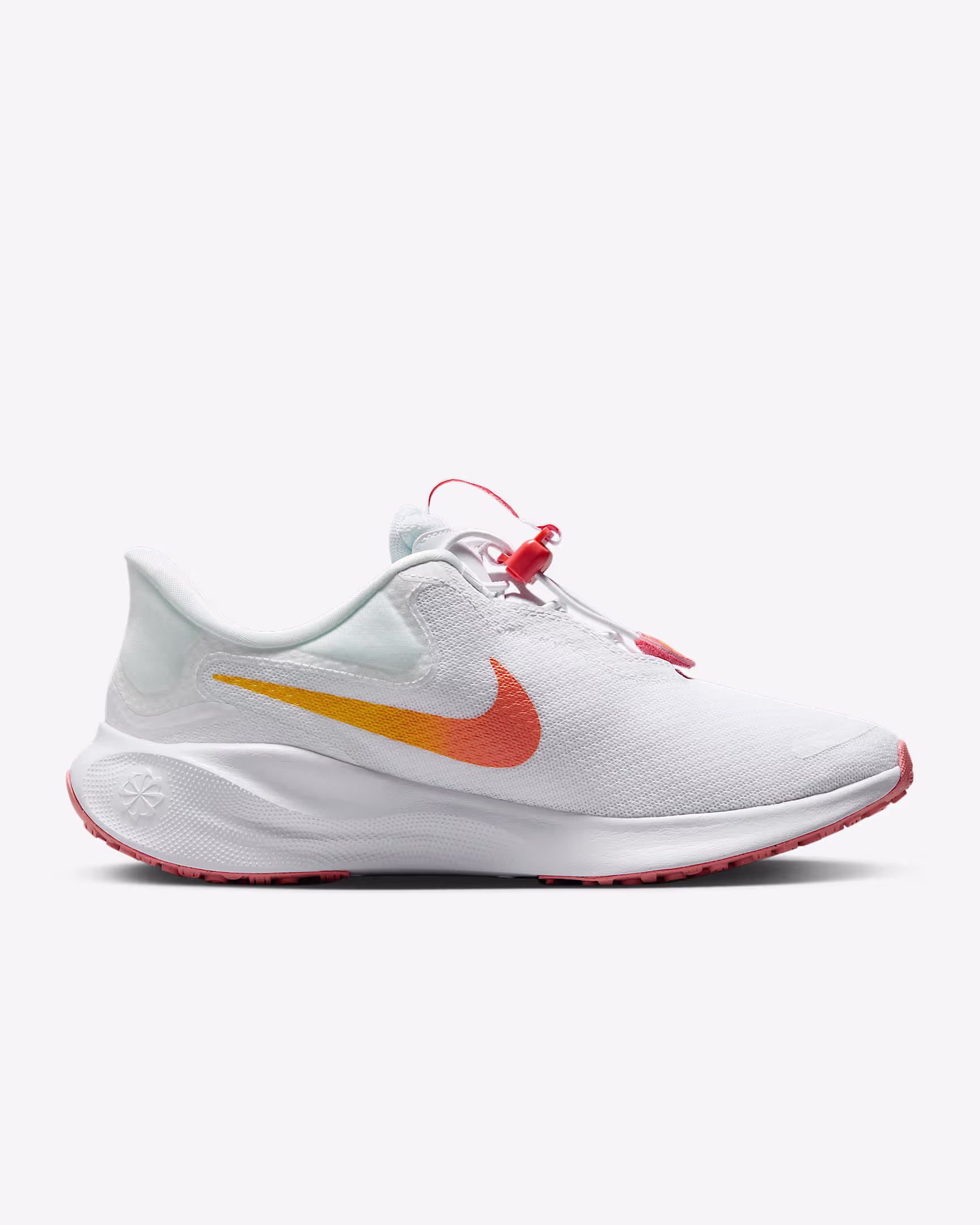Nike Revolution 7 EasyOn （woman White/University Gold/Mysterious Flame Colors）